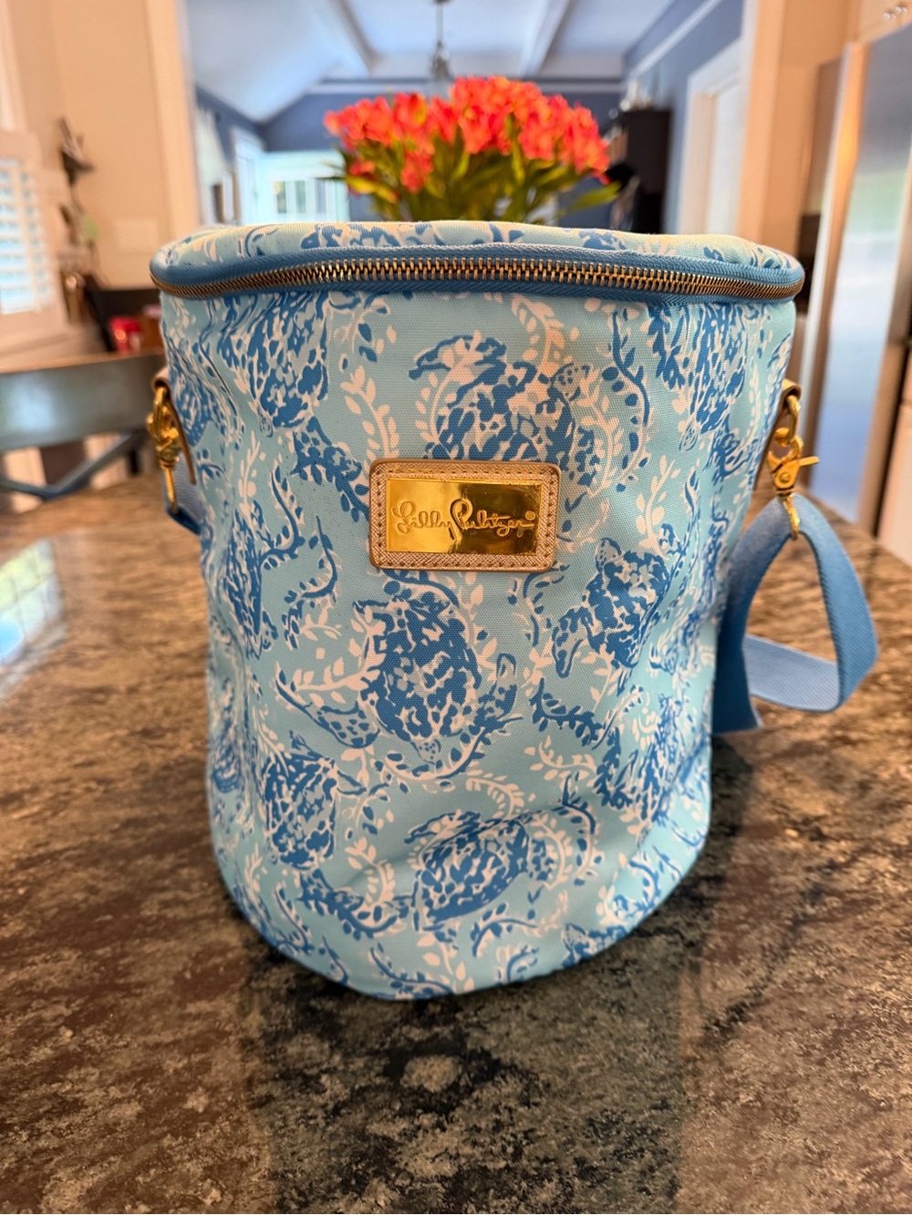 Lilly Pulitzer Blue Patterned Cooler Bag